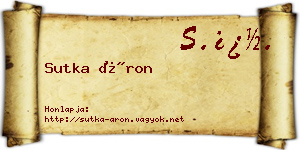 Sutka Áron névjegykártya